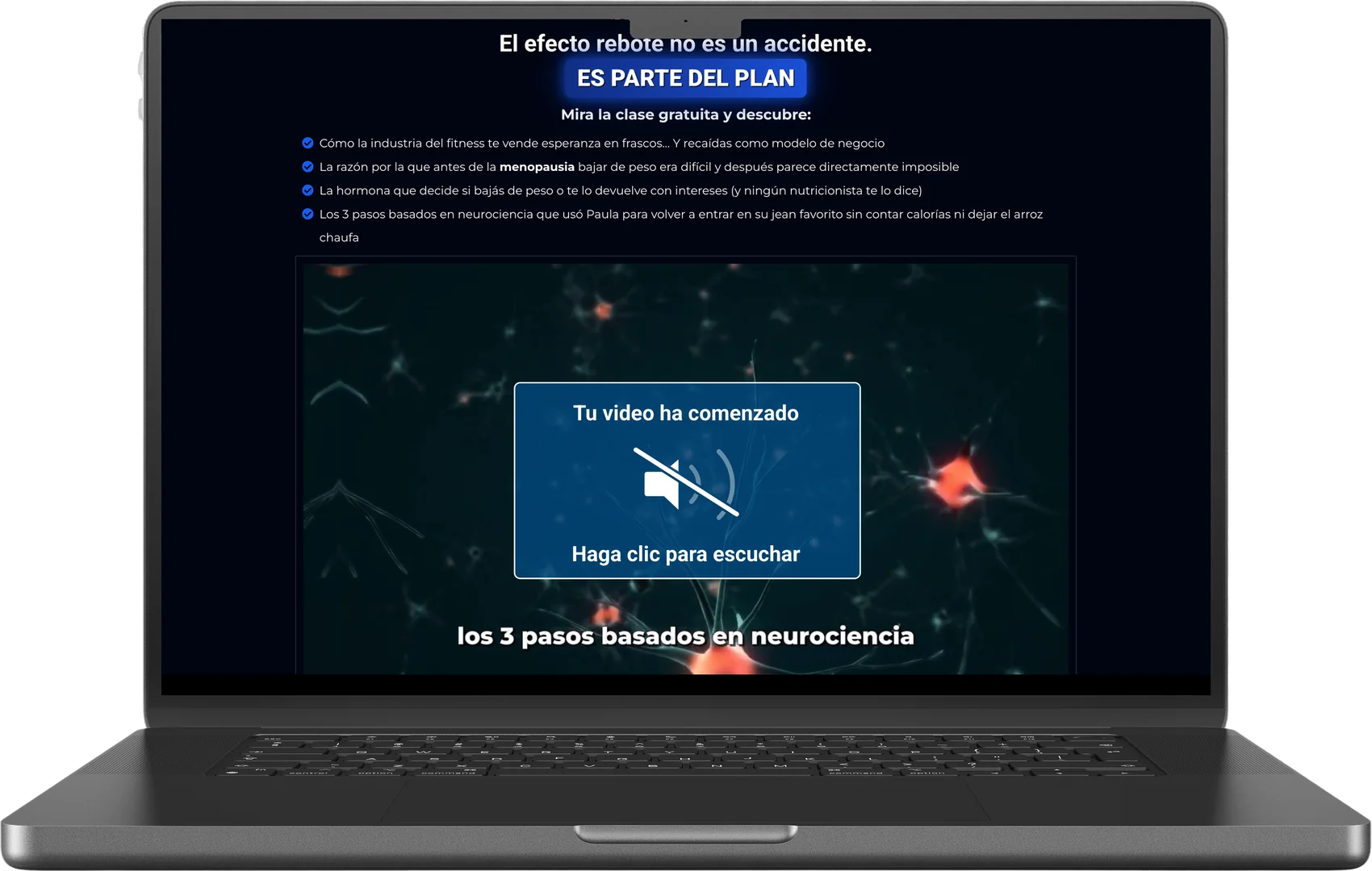 Landing El efecto rebote es parte del plan, dentro de una MacBook